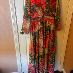 Floral Multicolor Maxi Dress